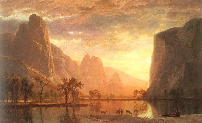 Bierstadt, Albert Valley of the Yosemite Germany oil painting art